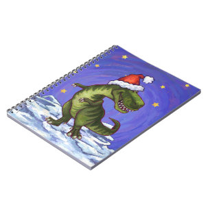 Caderno Espiral Natal do Tyrannosaurus