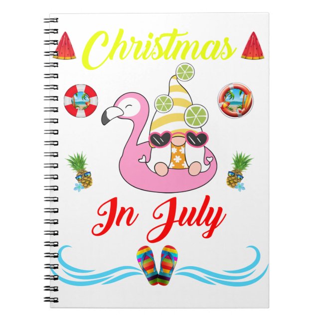 Caderno Espiral Natal Dos Gnomos Em Julho (Frente)