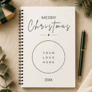 Caderno Espiral Natal Elegante Logotipo Personalizado Corporativo