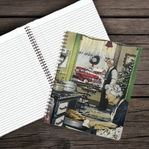 Caderno Espiral Natal em Cozinha de Casa Antiga Vintage