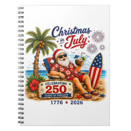Caderno Espiral Natal em Julho 250 Anos de Praia da Liberdade Papa