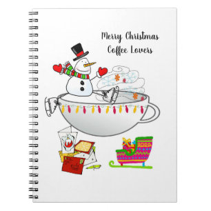 Caderno Espiral Natal Homem de Neve