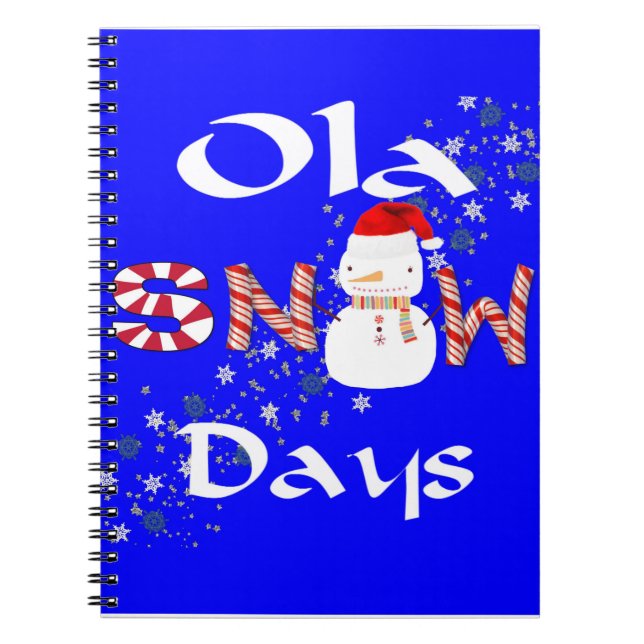 Caderno Espiral Natal Homem de Neve  (Frente)