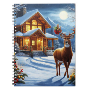 Caderno Espiral Natal/Inverno Deer Lodge