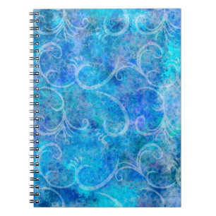 Caderno Espiral Natal Storm Victorian Filigree Swirls B