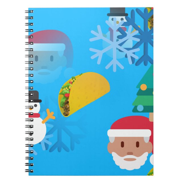 Caderno Espiral natal taco emoji (Frente)