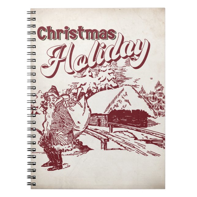 Caderno Espiral Natal Vintage  (Frente)