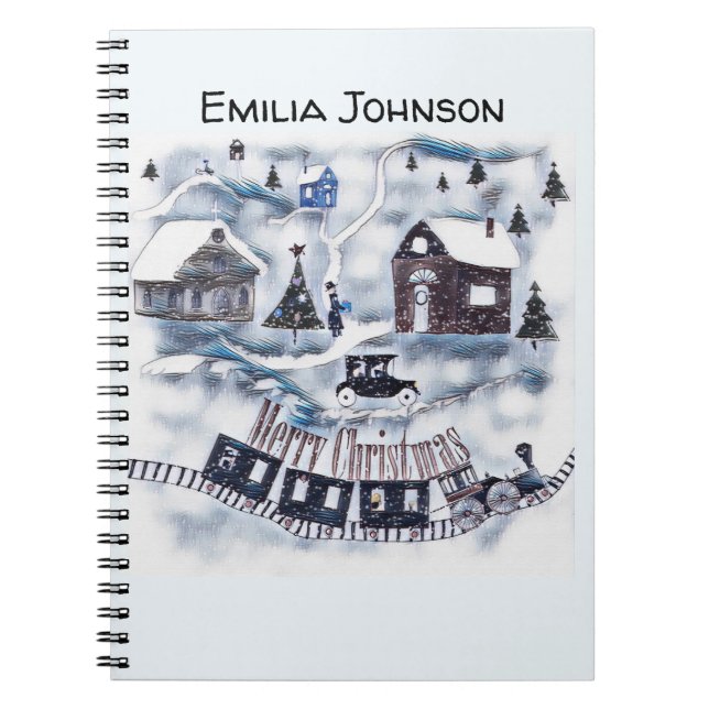 Caderno Espiral Natal, Vintage (Frente)