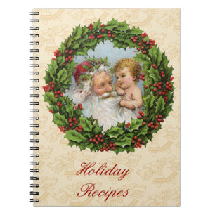 Caderno Espiral Natal vintage