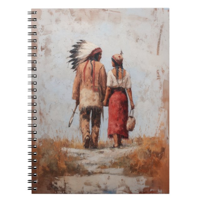 Caderno Espiral Native American Couple Spiral Notebook (Frente)