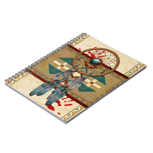 Caderno Espiral Nativo americano de travamento do espírito