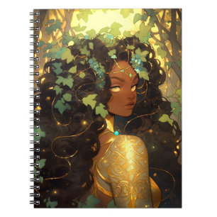 Caderno Espiral Nature Goddese African American Fantasy Art