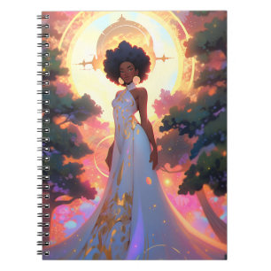 Caderno Espiral Nature Goddese African American Fantasy Art