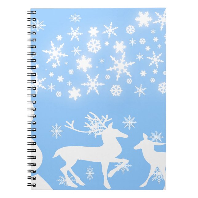 Caderno Espiral Nature Landscaps Seasons Flocos de Neve de inverno (Frente)
