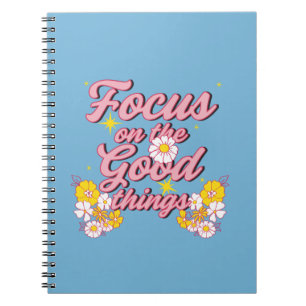 Caderno Espiral Nature Soul Slogan Focus on the Good Things
