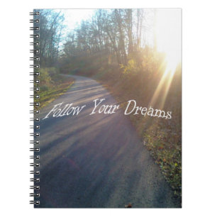 Caderno Espiral Nature Woods Path Sun Rays Grass Seguem Sonhos