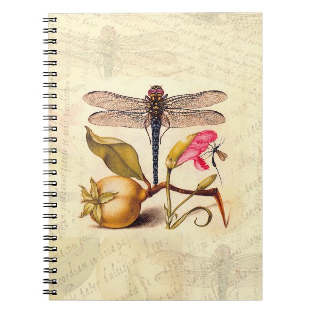 Caderno Espiral Natureza Botânica Dragonfly (Frente)
