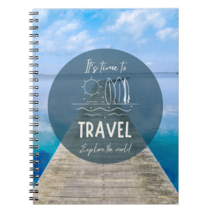 Caderno Espiral Natureza Chegou a hora de fazer uma citação Viagem