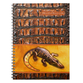 Caderno Espiral NATUREZA SELVAGEM - Coleção de design CROCODILE-DI