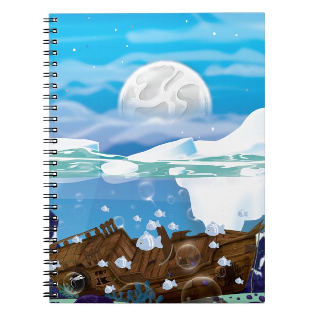 Caderno Espiral Naufrágio Ártico Subaquático (Frente)