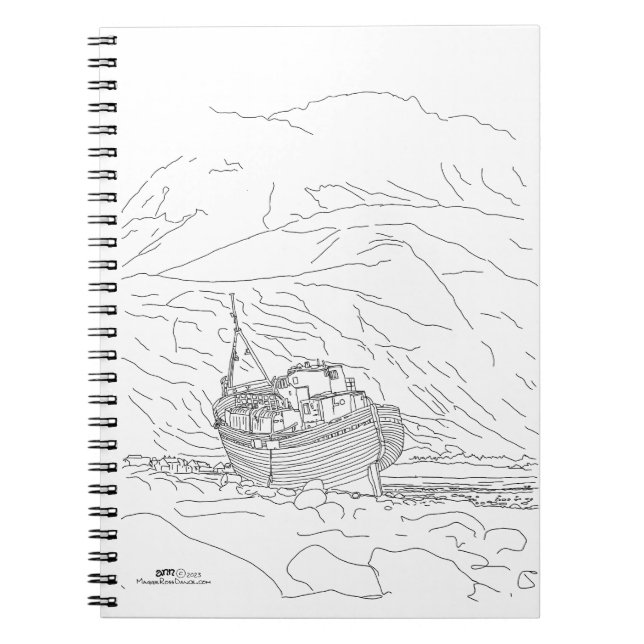 Caderno Espiral Naufrágio de Corpach Escócia (Frente)