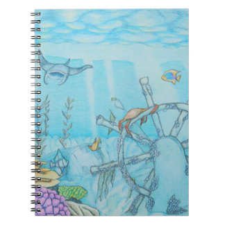 Caderno Espiral Naufrágio de recife de coral