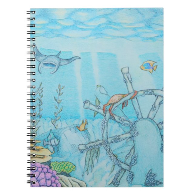 Caderno Espiral Naufrágio de recife de coral (Frente)