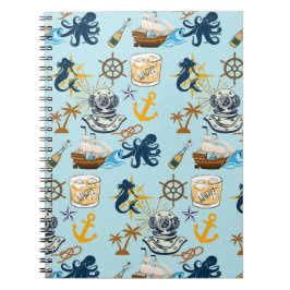 Caderno Espiral  Nautical Bachelor Party
