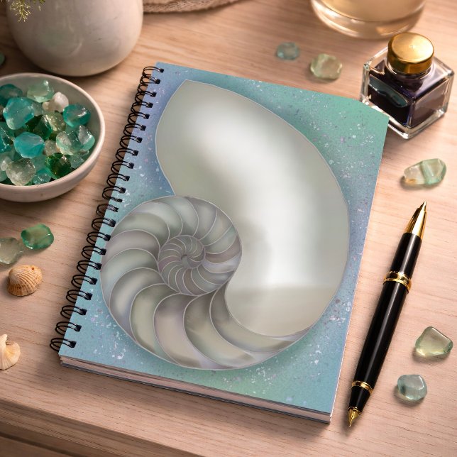 Caderno Espiral Náutilo Madrepérola (Criador carregado)