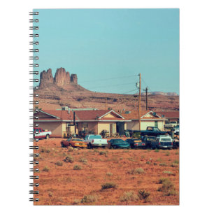 Caderno Espiral Navajo nativo americano em uma reserva na Ar