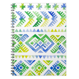 Caderno Espiral Navajo Tribute: Watercolor Tribal Majestade