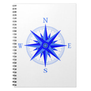 Caderno Espiral Navegação - Camisa Náutica de Compass Rosa de Vent