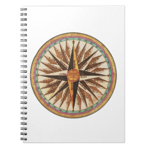 Caderno Espiral Navegador de Pista do Navio de Vintagem Náutica à