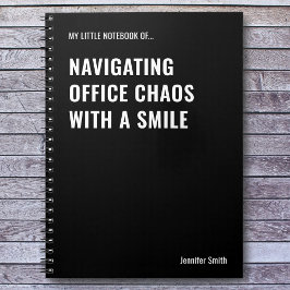 Caderno Espiral Navegando no Office Chaos Engraçado Cotação
