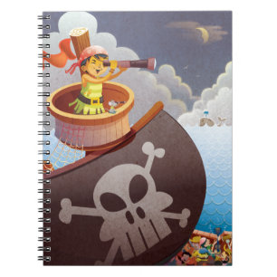 Caderno Espiral Navigação com piratas