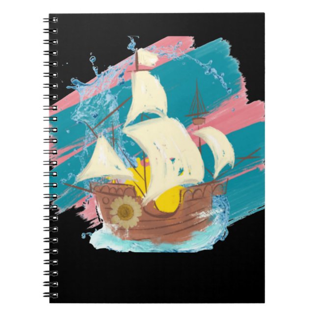 Caderno Espiral navio (Frente)