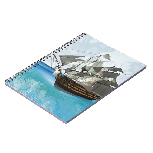 Caderno Espiral Navio a Vela (Left Side)
