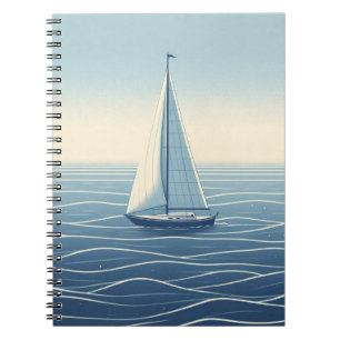 Caderno Espiral Navio de vela no alto mar