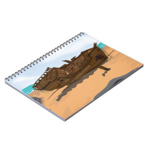 Caderno Espiral Navio Encalhado
