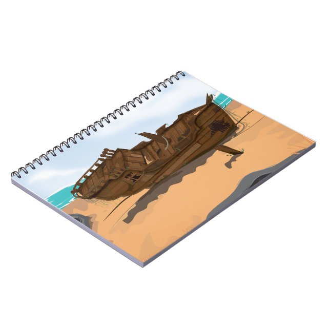 Caderno Espiral Navio Encalhado (Left Side)