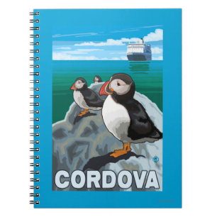 Caderno Espiral Navio Puffins & Cruise - Córdova, Alasca