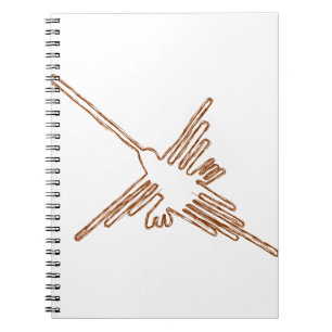 Caderno Espiral Nazca Lines Hummingbird Sketch