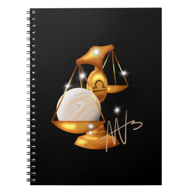 Caderno Espiral Nebula Libra Vênus Zodiac (Frente)