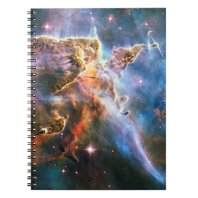 Caderno Espiral Nebulosa da galáxia espacial. Estrelas do Universo (Frente)