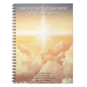 Caderno Espiral Negócios da Igreja de Nuvem Cristã Celestial