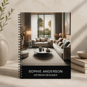 Caderno Espiral Negócios de Designer de Interiores Profissional