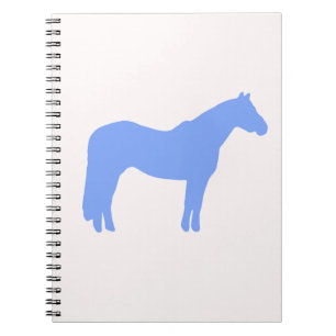 Caderno Espiral Negócios de Treinador de Cavalos Azul Simples e Mo