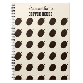 Caderno Espiral Negócios Profissionais de Marca de Grão de Café