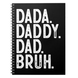 Caderno Espiral NEGRITO negrito branco PAPAI PAPAI PAI MANO DIA DO