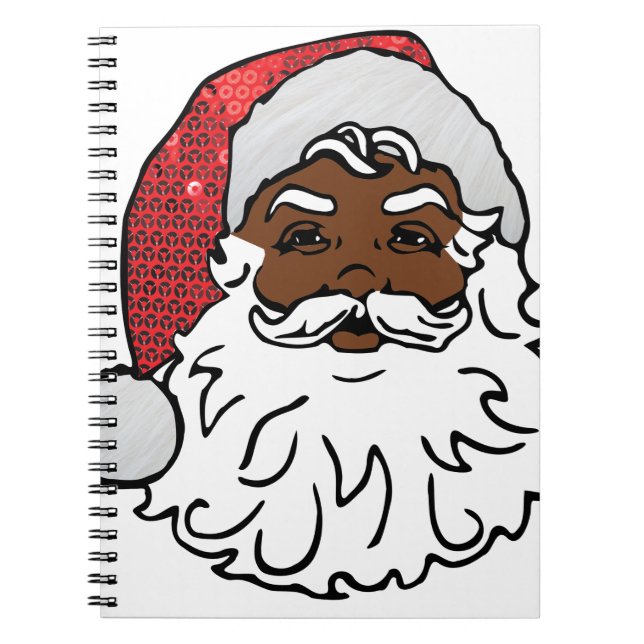 Caderno Espiral negro santa claus (Frente)